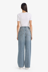 90s Wide Leg High Waist Long Washed Jeans