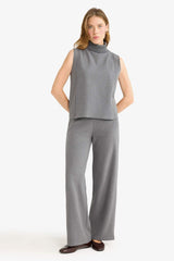 Straight Fit Wide Leg Trousers