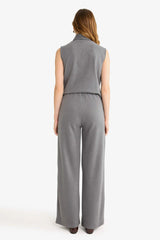 Straight Fit Wide Leg Trousers