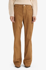 Straight Wide Zippered Regular Waist Standard Length Velvet Trousers