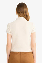 Slim Fit Slim Cut Half Turtleneck Short Sleeve T-Shirt