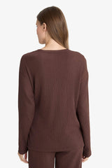 Regular Fit Crew Neck Wrap Long Sleeve T-Shirt