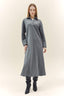 Regular Fit Polo Collar Long Sleeve Maxi Dress