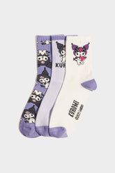 Girls Hello Kitty 3-Pack Cotton Long Socks