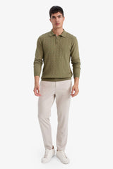 Standard Fit Polo Neck Knitwear Sweater