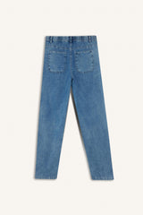 Wide Leg Jeans Snow Wash Pants