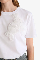 Relax Fit Crew Neck Embroidered Cotton Short-Sleeve T-Shirt