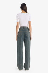 90s Wide Leg High Waist Long Washed Jeans