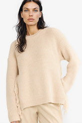 Oversize Loose Fit Crew Neck Knit Sweater