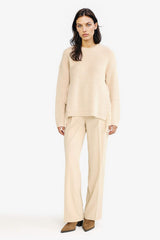 Oversize Loose Fit Crew Neck Knit Sweater