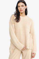 Oversize Loose Fit Crew Neck Knit Sweater