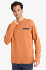 Pajama Set Regular Fit Long Sleeve Top Long Bottom