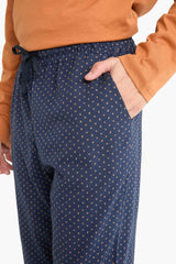 Pajama Set Regular Fit Long Sleeve Top Long Bottom