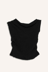 Slim Fit Narrow Cut One-Shoulder Crinkle Blouse