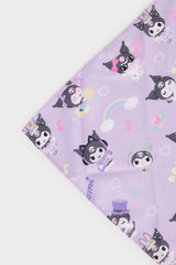 Girls Kuromi Patterned Satin Shawl