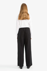Baggy Fit Double Pocket Normal Waist Standard Length Tencel Trousers