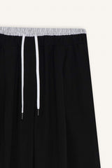 Baggy Fit Double Pocket Normal Waist Standard Length Tencel Trousers