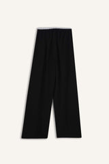 Baggy Fit Double Pocket Normal Waist Standard Length Tencel Trousers
