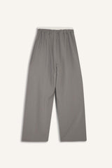Baggy Fit Double Pocket Normal Waist Standard Length Tencel Trousers