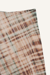 Pencil Patterned Regular Waist Lined Chiffon Midi Skirt