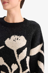 Oversize Loose Fit Crew Neck Knit Sweater