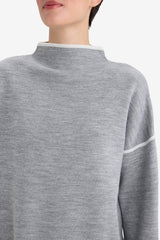 Oversize Wide Pattern Half Turtleneck Knitwear Sweater