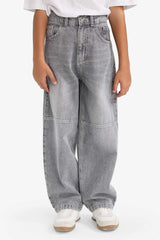 Boys Barrel Fit Straight Leg Jeans