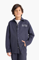 Boys Embroidered Long-Sleeved Shirt