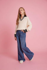 Girls Wide Leg Jeans