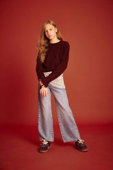 Girls Straight Fit Wide Leg Jeans