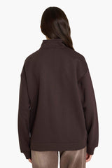 Oversize Loose Fit Half-Zip Printed Sweatshirt