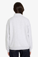 Oversize Loose Fit Half-Zip Printed Sweatshirt