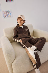 Boys Two-Piece Set: Half-Zip Printed Sweatshirt and Sweatpants