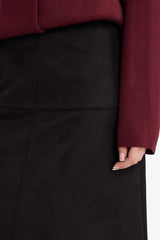A-Line Suede Skirt
