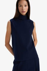 Regular Fit Turtleneck Tank Top