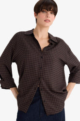 Regular Fit Plaid Flannel Long-Sleeve Shirt