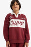 Boys Oversize, Loose Fit, Polo Collar, Printed Sweatshirt with Soft, Fleece Lining