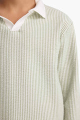 Boys Polo Collar Long-Sleeve T-Shirt