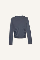 Fitted Half Turtleneck Long Sleeve Blouse