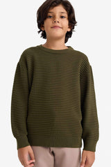 Boys Crew Neck Knitted Sweater