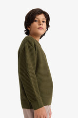 Boys Crew Neck Knitted Sweater