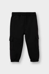 Baby Boy Sweatpants with Woven Label and Elastic Waistband