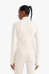 Slim Fit, Narrow Cut, High Collar, Soft Fleece Lined Cardigan