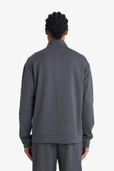 Standard Fit Stand Collar Half-Zip Modal Sweatshirt