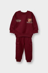Baby Boy 2-Piece Set: Sweatshirt and Sweatpants with Bear Print