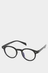 Womens Blue Lens Black Frame Glasses