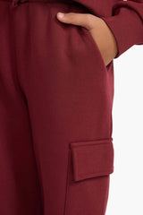 Boys Loose Fit Cargo Pocket Sweatpants with Elastic Waistband