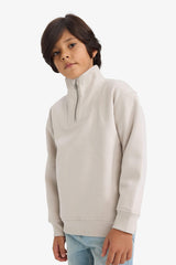 Boys Half-Zip Sweatshirt with Soft, Fleece Lining