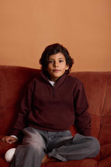 Boys Half-Zip Sweatshirt with Soft, Fleece Lining
