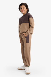 Boys Cargo Fit Sweatpants with Elastic Waistband